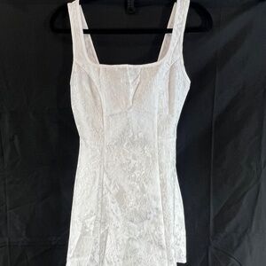 Girls White Lace Dress Flower Girl Communion Party Dress With Bow